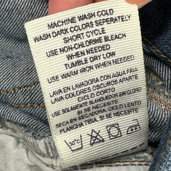 Vintage Genes 1891 Blue Denim Five Pocket Faded Wash Distressed Jeans Size 15 - Picture 5 of 8